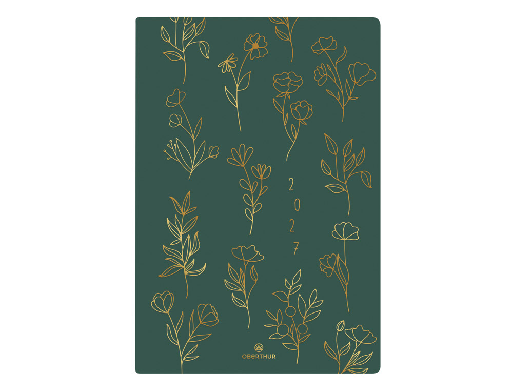 603706g-1.jpg Agenda oberthur semainier 15 fsc astoria 1 semaine sur 2 pages 10x15cm 128p coloris vert – Image 1