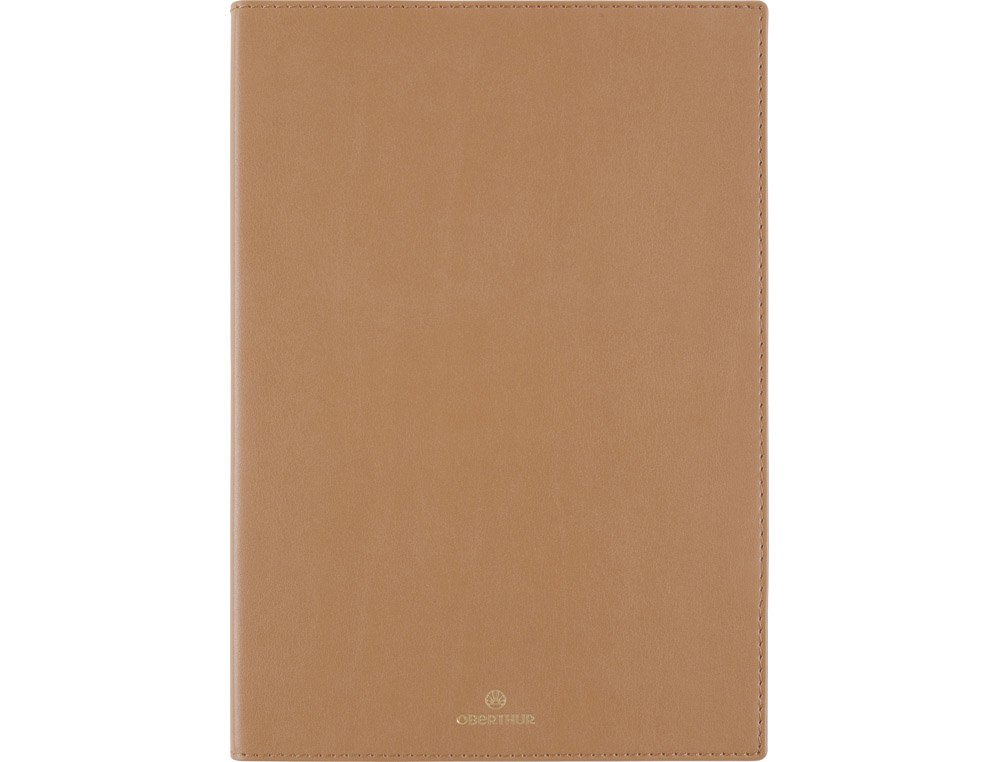 603707g-1.jpg Agenda oberthur semainier a5 feroe 13 mois 1 semaine/1 page+ 1 page notes 15x21 cm coloris camel – Image 1