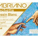 Pochette fabriano papier a dessin a grain a4 210x297mm   125g coloris blanc 12         feuilles