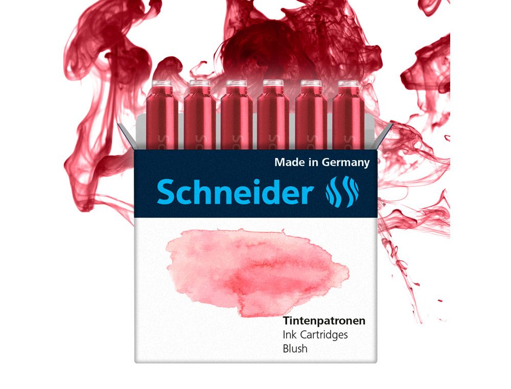 604029g-1.jpg Cartouche encre schneider coloris blush pastel boite 6 unites – Image 1