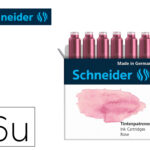 Cartouche encre schneider coloris rose pastel boite 6   unites