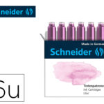 Cartouche encre schneider coloris lilas pastel boite 6  unites