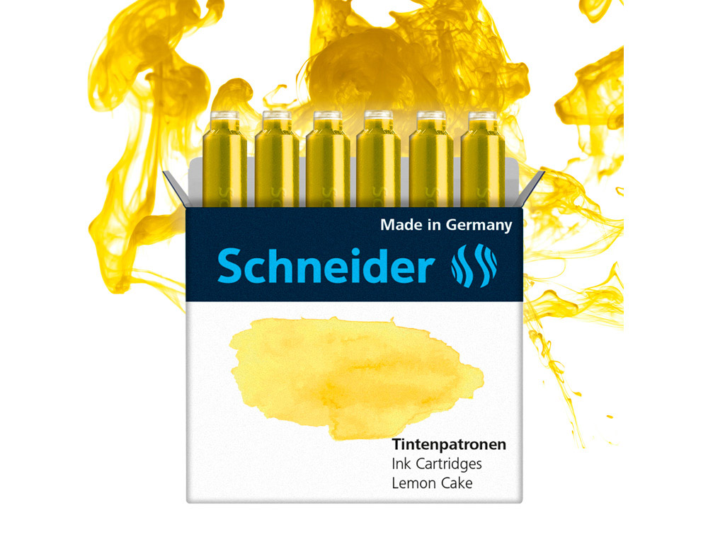 604032g-1.jpg Cartouche encre schneider coloris lemon cake pastel boite 6 unites – Image 1