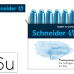 Cartouche encre schneider coloris ice blue pastel boite 6 unites