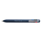 Stylo-bille pentel 4 couleurs izee retractable pointe large 1mm clip metal corps bleu     fonce