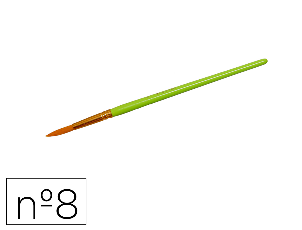 Pinceau o'color poils synthetique nº8 nylon souples nerveux virole aluminium manche bois  laque lot 10 unites