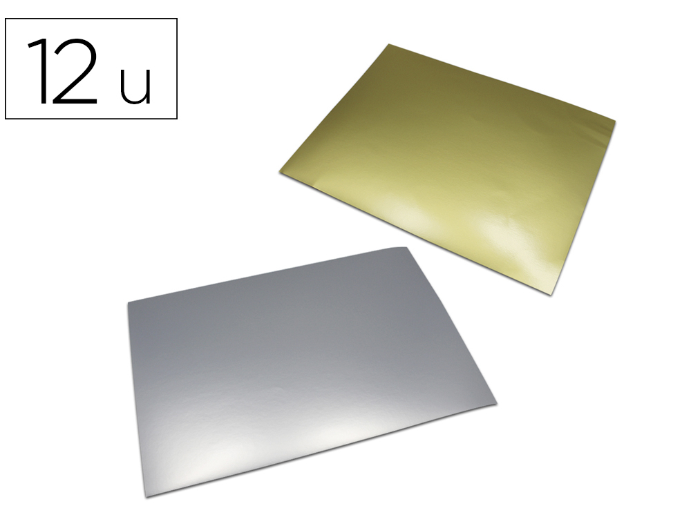 Feuille metal o'color a repousser a4 aluminium        coloris or et argent sachet   12 unites