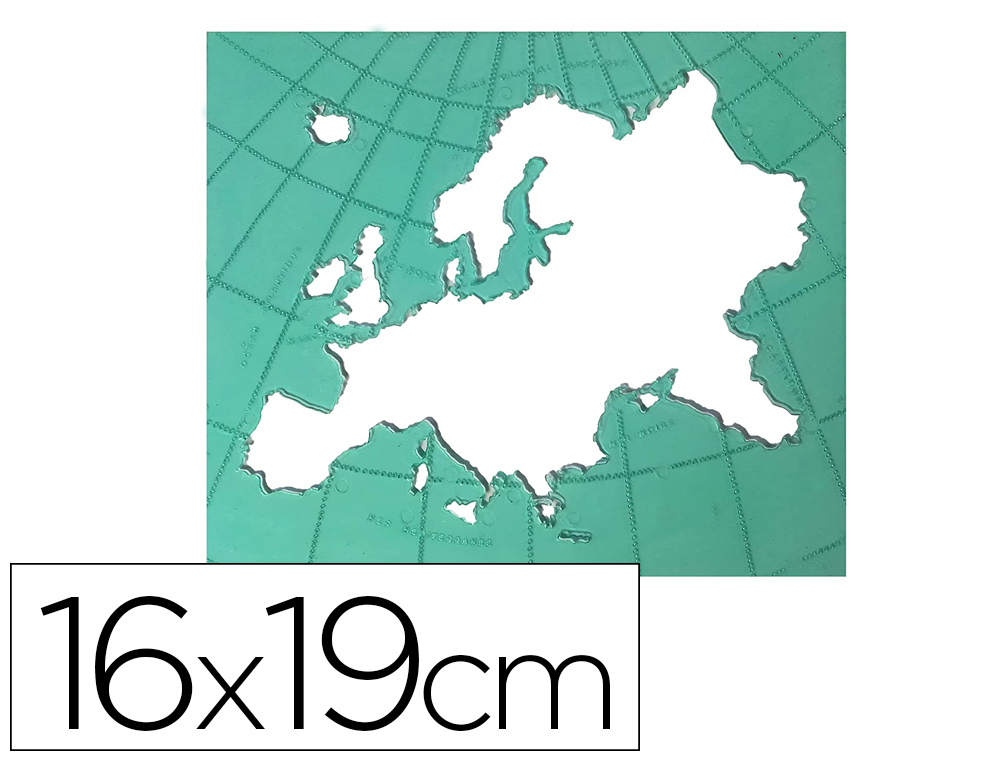 Billographe minerva nº13 carte d'europe plastique      16x19cm plastique coloris vert