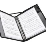Classeur porte-partitions viquel adagio vocalyz pp 12/10e 4 anneaux laniere maintien ouverture sangle main au dos noir