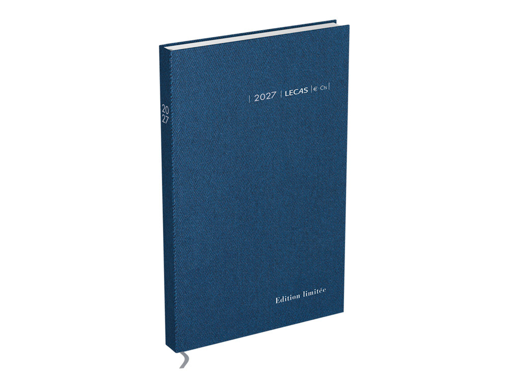 604884g-1.jpg Agenda lecas carre euro cents 1 jour/page 14x22 cm 384p coloris assortis – Image 1
