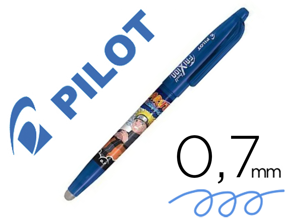 604912g-1.jpg Roller pilot frixion ball edition limitee naruto encre gel pointe moyenne coloris bleu – Image 1