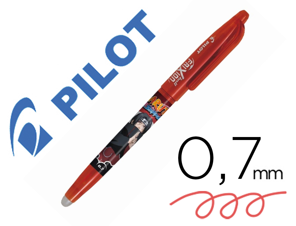 604973g-1.jpg Roller pilot frixion ball edition limitee naruto encre gel pointe moyenne coloris rouge – Image 1