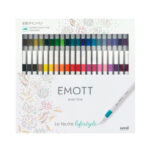 Coffret uniball feutre emott pointe fine multicolor 40     unites