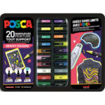 Mallette posca marqueur les insolites 20 unites coloris   assortis