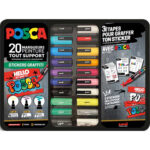 Mallette posca marqueur my blaze 20 unites coloris       assortis