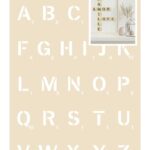 Lot graine creative 6 pochoirs alphabet et chiffres