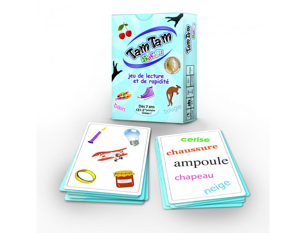 Jeu interdacta tam tam safari ce1 42 cartes + 1 carte       lexique + 1 regle du jeu