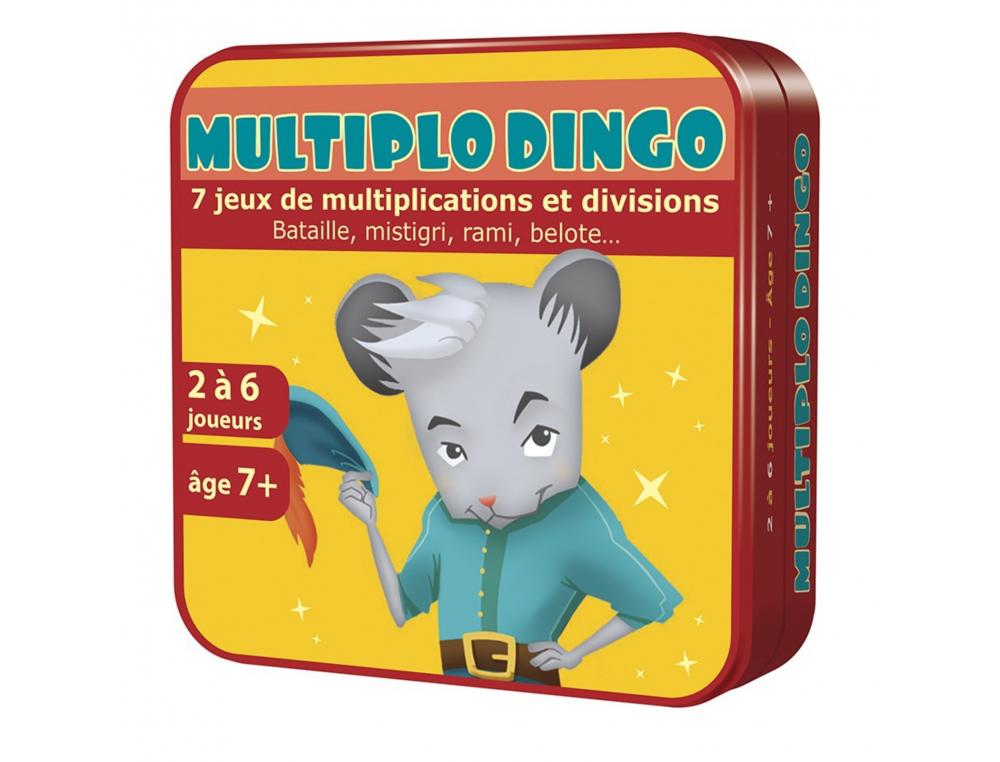 Jeu interdacta multiplodingo 59 cartes + 1 livret avec 7   regles + 1 table des          multiplicacions