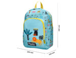 Sac a dos liderpapel baby safari motif lion             330x100x250mm coloris bleu pastel – Image 2