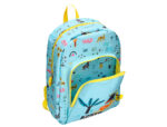 Sac a dos liderpapel baby safari motif lion             330x100x250mm coloris bleu pastel – Image 8