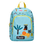 Sac a dos liderpapel baby safari motif lion             330x100x250mm coloris bleu pastel