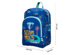 Sac a dos liderpapel baby safari motif cocodrile        330x100x250mm coloris bleu – Image 2