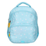 Sac a dos liderpapel scolaire fleurs 350x110x270mm coloris  bleu ciel