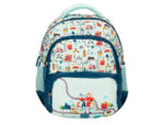 Sac a dos liderpapel scolaire voiture 350x110x270mm coloris vert d'eau