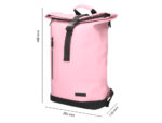 Sac a dos antartik roll up waterproof 480x130x280mm      coloris rose – Image 2