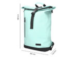 Sac a dos antartik roll up waterproof 480x130x280mm      coloris turquoise – Image 2
