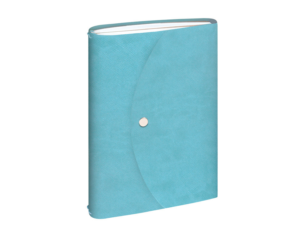 610488g-1.jpg Multicarnets exacompta clover celeste fermeture pression a5 64 pages coloris bleu acier – Image 1