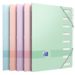 Trieur oxford agrafe color life a4 8 positions coloris   pastel assortis
