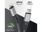 Cable t'nb premium usb-c/lightning 1,5m nylon    rpet connecteur metal coloris noir – Image 9