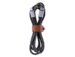 Cable t'nb premium usb-c/lightning 1,5m nylon    rpet connecteur metal coloris noir