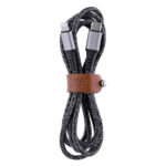 Cable t'nb premium usb-c/lightning 1,5m nylon    rpet connecteur metal coloris noir