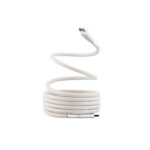 Cable t'nb usb-c/usb-c 1,5m gaine aimantee coloris blanc