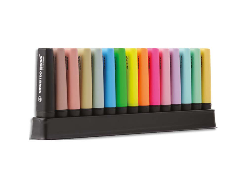 ©Bartosch Salmanski Surligneur stabilo boss original coloris assortis set bureau 15 unites – Image 1