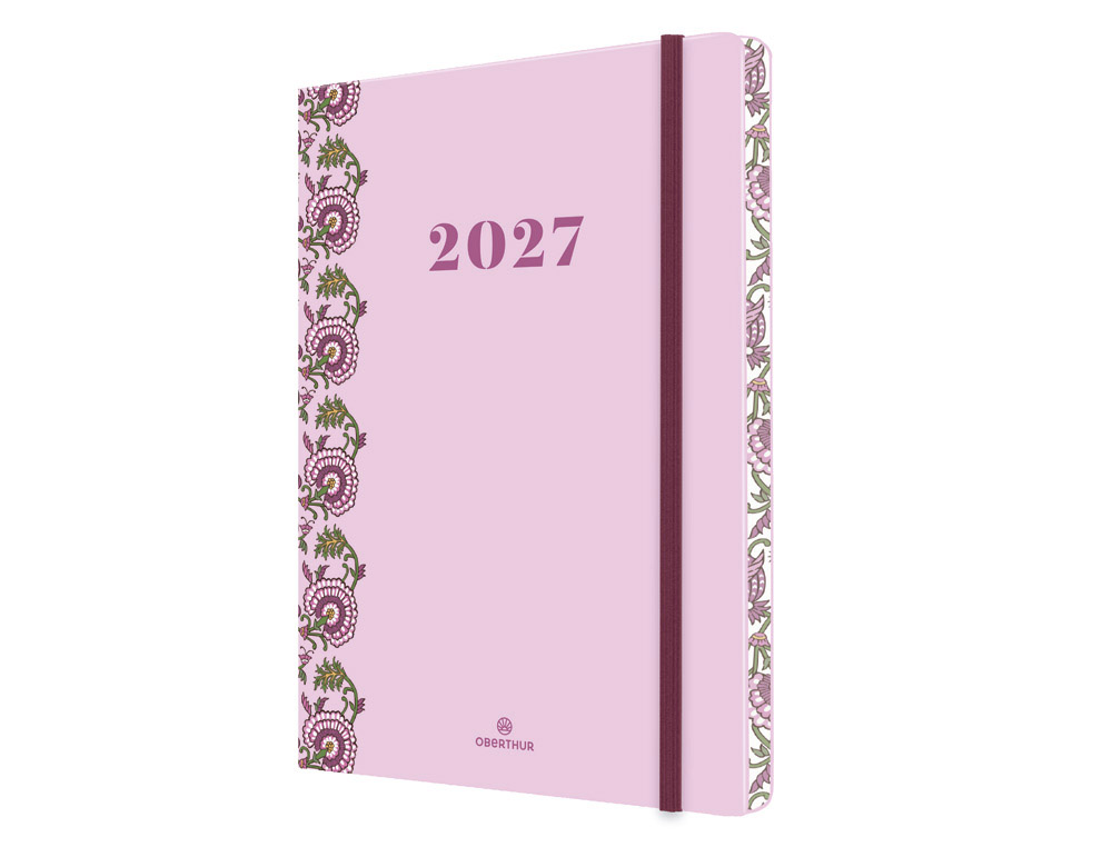 611326g-1.jpg Agenda oberthur merida semainier 15 1 semaine/2 pages 10x15cm 128p fsc coloris rose – Image 1