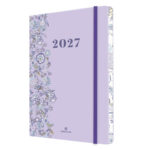 Agenda oberthur merida semainier 15 1 semaine/2      pages 10x15cm 128p fsc        coloris lilas