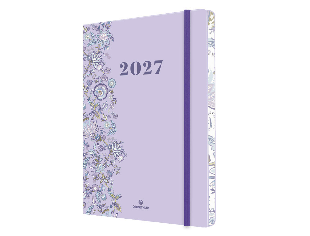 611327g-1.jpg Agenda oberthur merida semainier 15 1 semaine/2 pages 10x15cm 128p fsc coloris lilas – Image 1