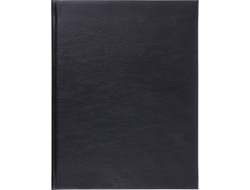 611331g-1.jpg Agenda oberthur london semainier 27 1 semaine/2 pages 21x27cm 128p fsc coloris noir – Image 1