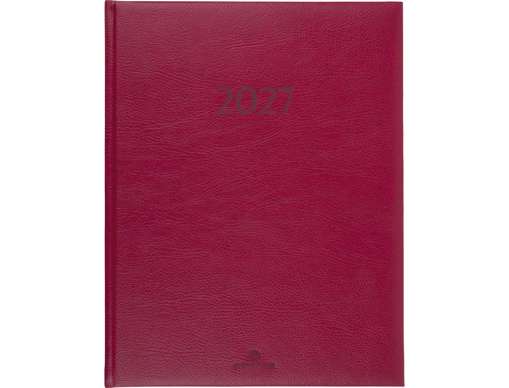 611332g-1.jpg Agenda oberthur london semainier 27 1 semaine/2 pages 21x27cm 128p fsc coloris rouge – Image 1
