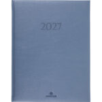 Agenda oberthur london semainier 27 1 semaine/2      pages 21x27cm 128p fsc        coloris bleu gris