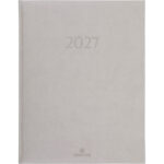 Agenda oberthur london semainier 27 1 semaine/2      pages 21x27cm 128p fsc        coloris gris clair