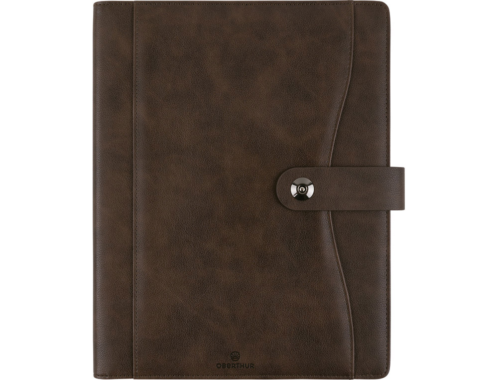 611340g-1.jpg Agenda oberthur davos semainier 25 spirale 1 semaine/2 pages 17x24cm 128p fsc coloris marron – Image 1