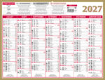 Calendrier bancaire bouchut 2027 medior 7 mois            recto/verso 320x420mm – Image 2