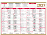 Calendrier bancaire bouchut 2027 quarantor 7 mois         recto/verso 405x550mm