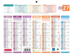 Calendrier bouchut 2027 7 mois recto/verso 4 saisons    mini 1 trou 210x265mm – Image 2