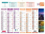 Calendrier bouchut 2027 6 mois recto/verso 4 saisons    medium 1 oeillet 320x420mm – Image 2