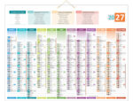 Calendrier bouchut 2027 uni-compact verso carte       europe recto 12 mois 2        oeillets et 1 cordonnet